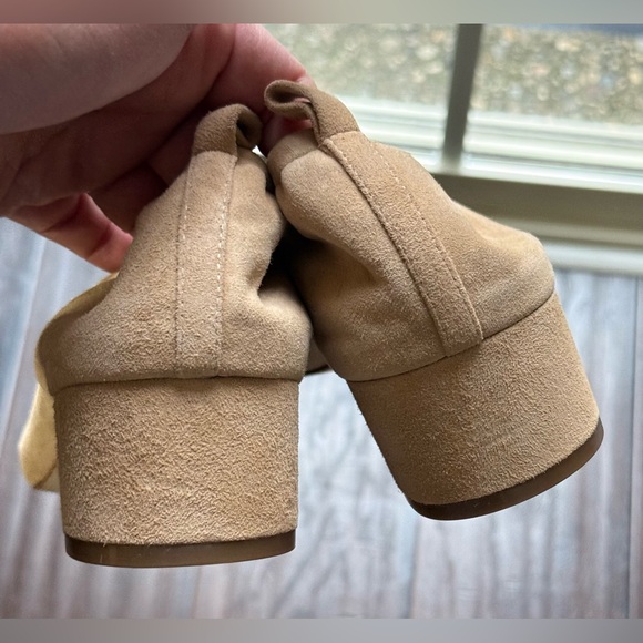 J Crew Women’s Anya Cream Suede Block Heels Size 12 - Picture 12 of 16